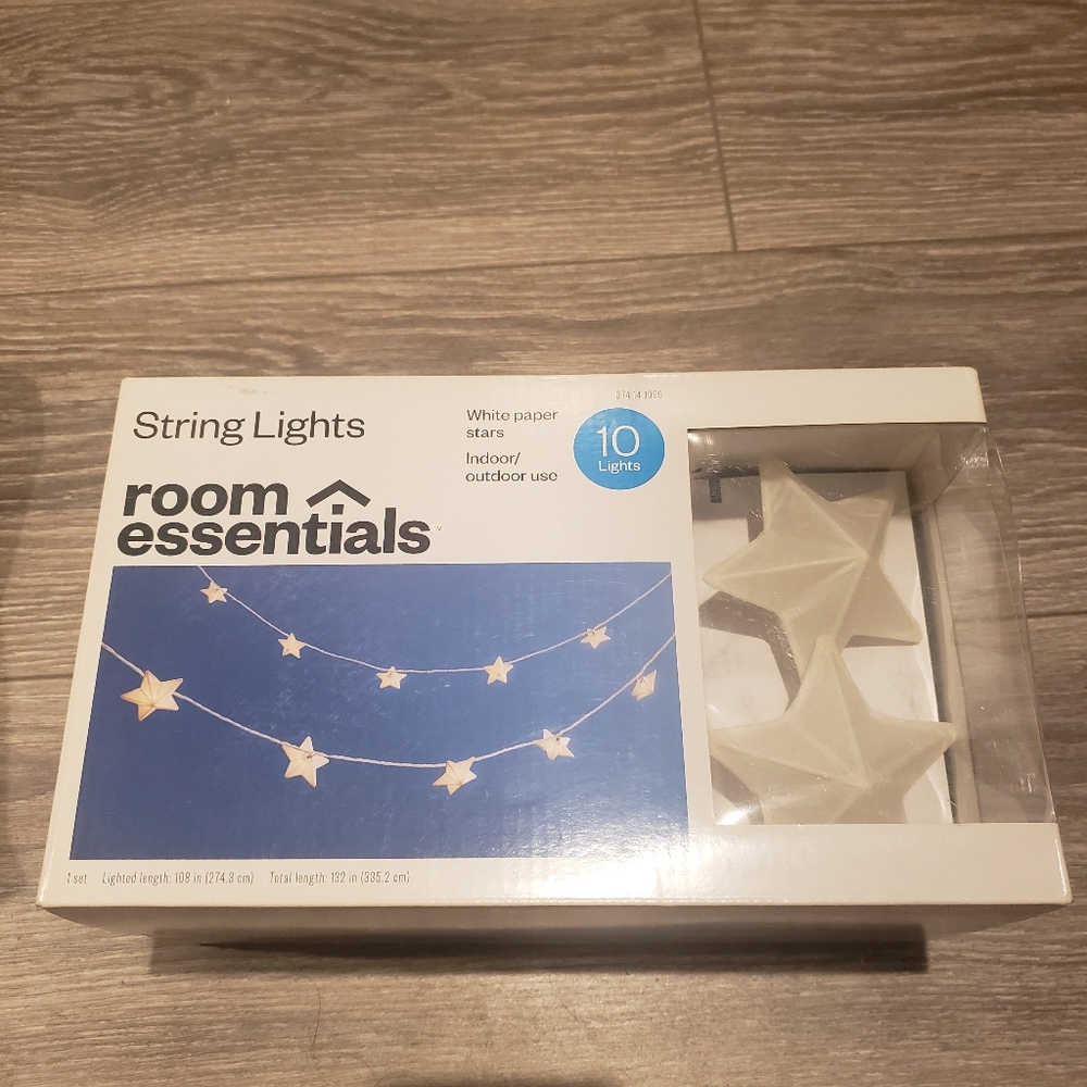 Star string lights (new, unused)